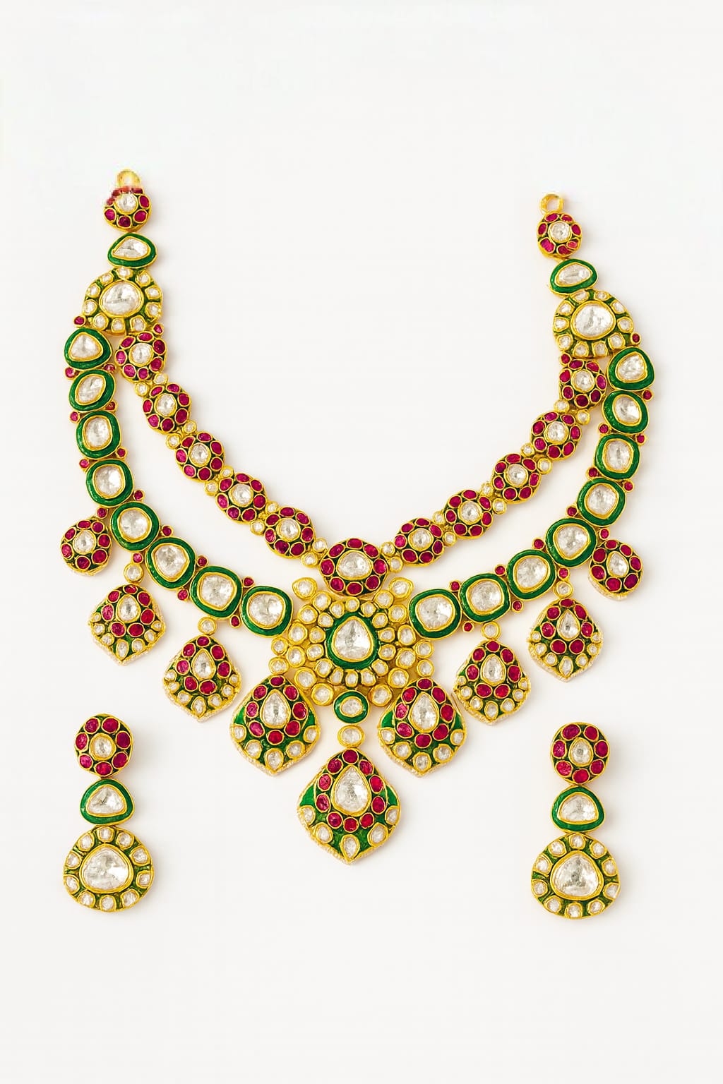 Lurap Rajwari Kundan Polki Necklace Set