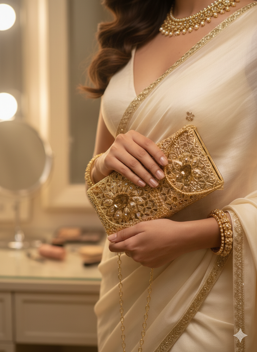 Lurap Gold Phone Clutch