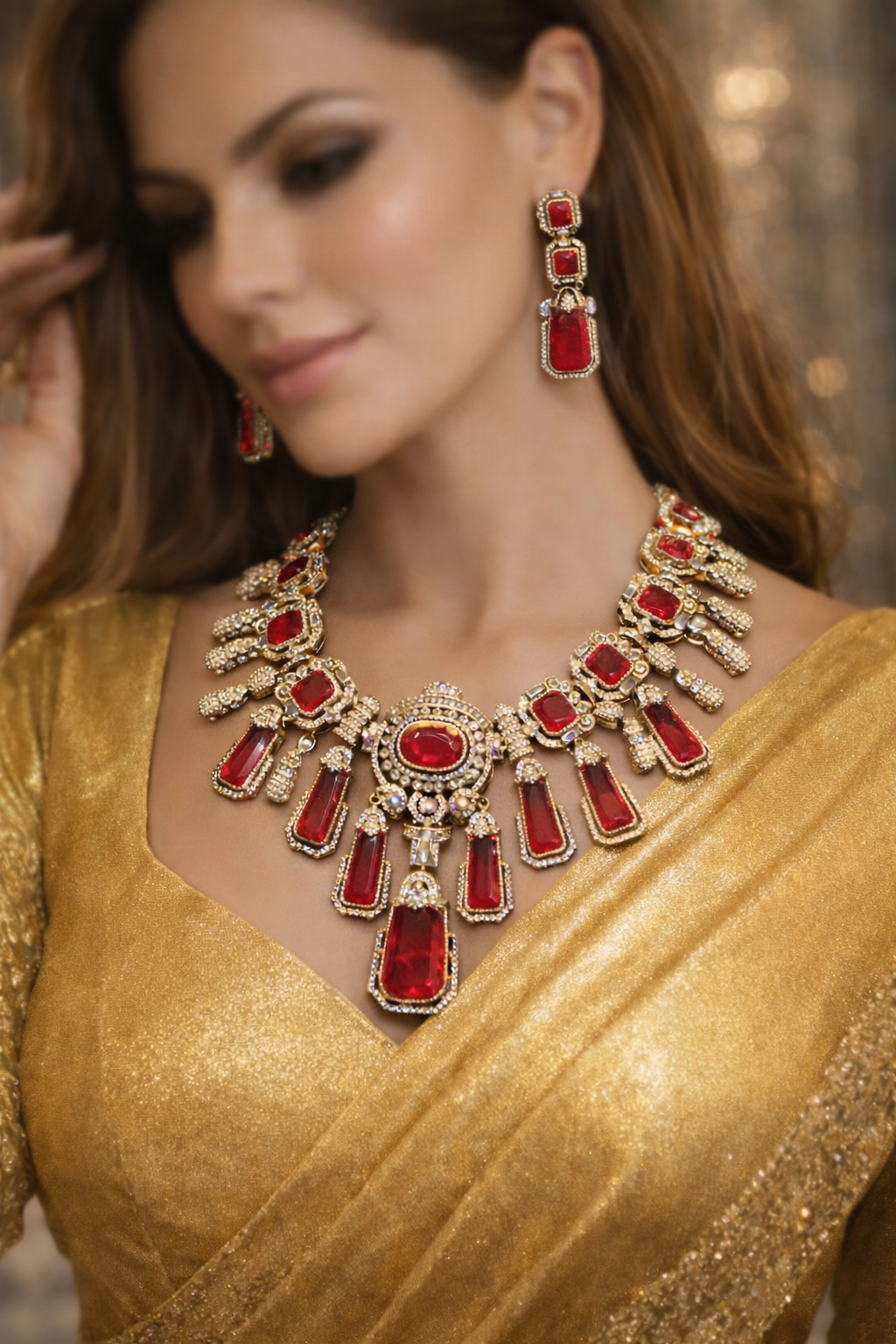 Lurap Victorian Ruby Necklace Set