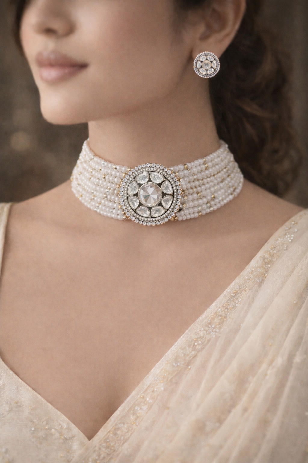 Royal Pearl Gold ChokerSet