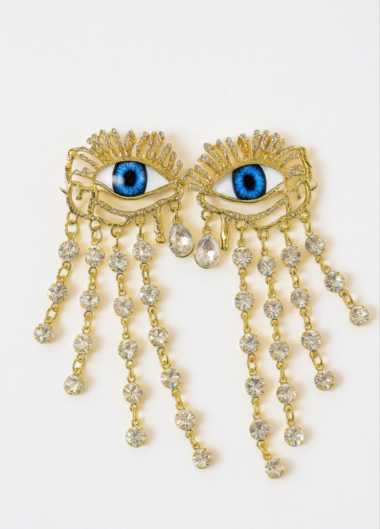 Nazar Earrings (Blue)