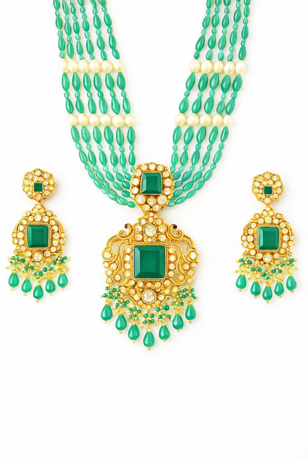 Lurap Maharani Emerald NecklaceSet