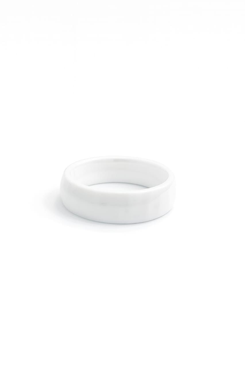 Lurap Pure White Smooth Band
