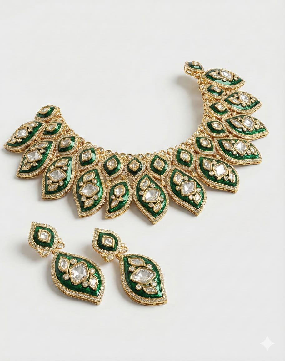 Lurap Leaflet Polki NecklaceSet