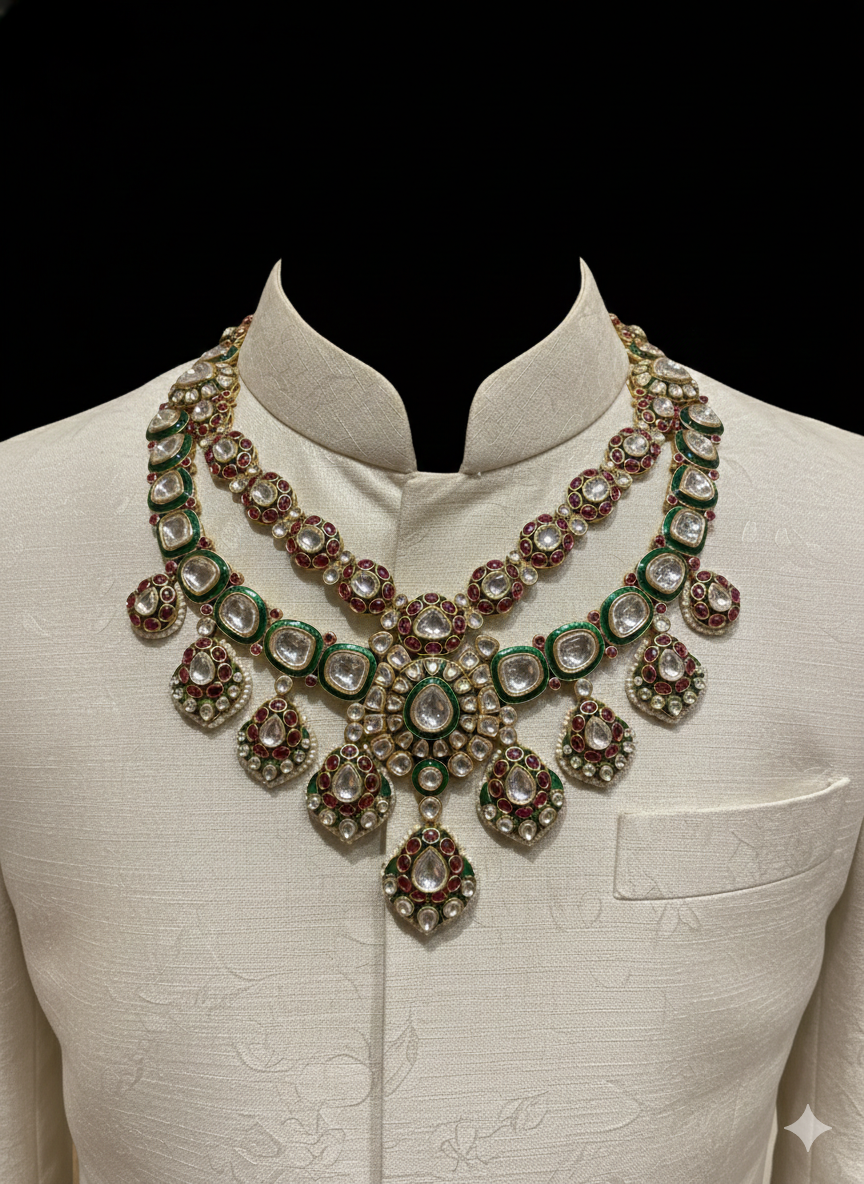 Lurap Polki Meenakari Necklace