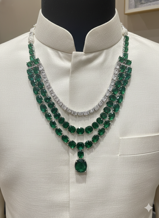 Lurap Emerald Diamond Necklace